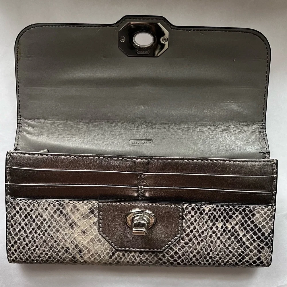 Coach Faux Python Wallet - Picture 3 of 4